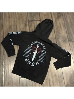21 Savage 2021 Tour Hooded Sweatshirt in Washed Black - Size Small